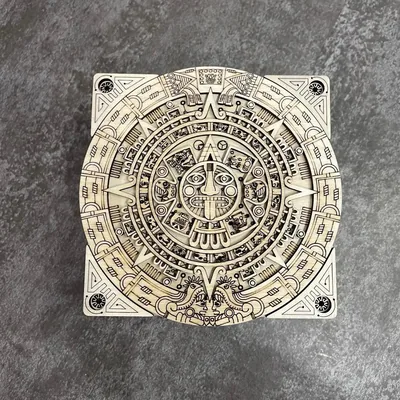 Boite style Aztec vide poche en bois - boite à bijoux