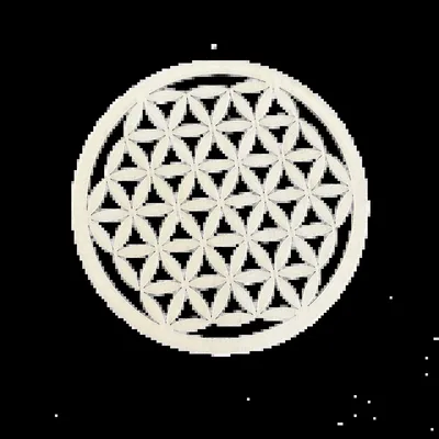 Fleur de Vie Dessous de Verre - sous Verre en Bois Lot de 6 Pièces 9x9cm - Fleur de Vie pour Purification et Méditation - Symboles Spirituels en Bois