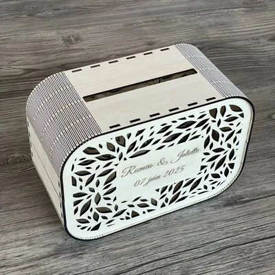 Urne mariage bois personnalisable